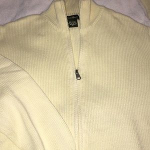 Eddie Bauer zip cardigan in yellow
